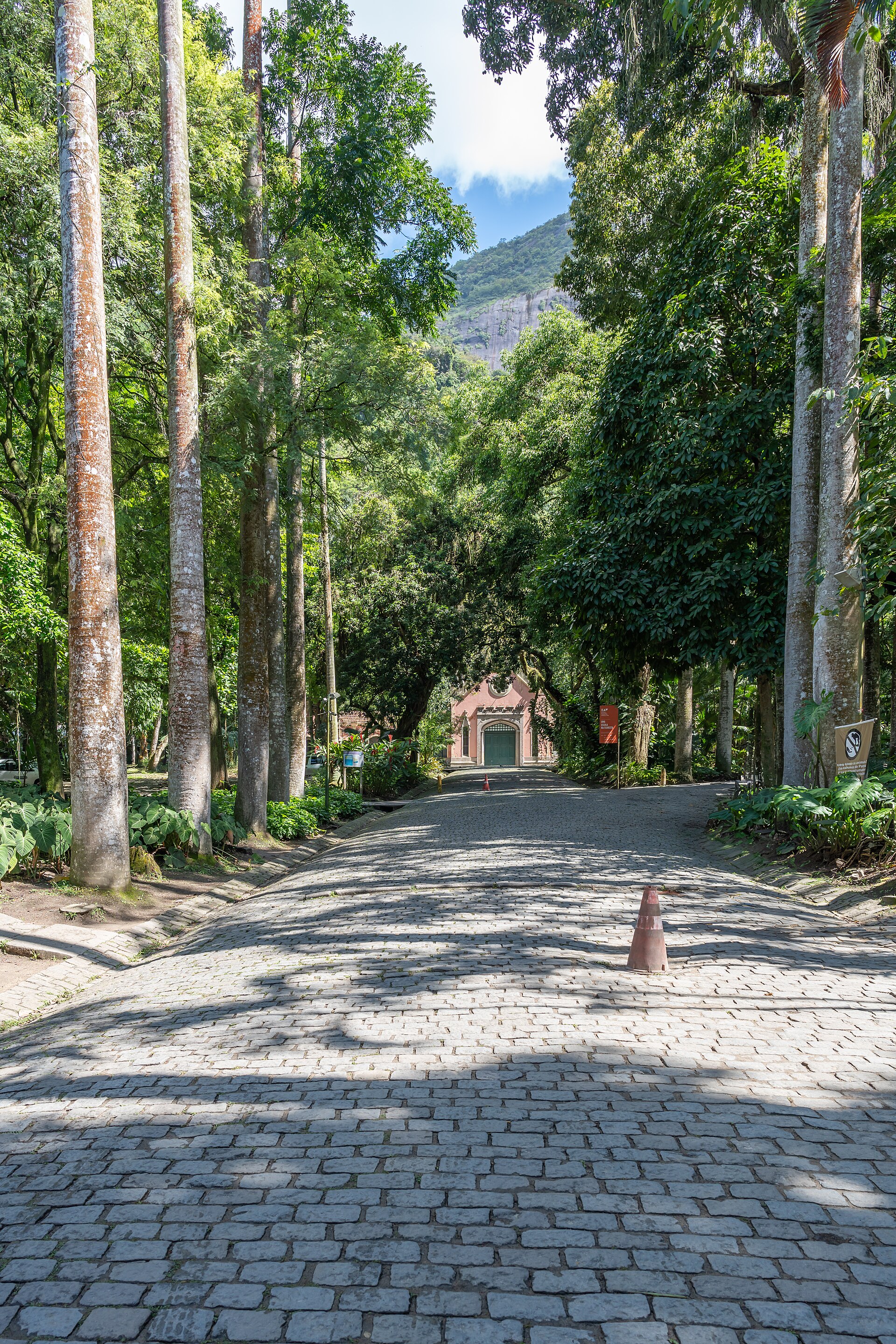 Portão e vegetação na entrada do Parque Lage, no Jardim Botânico.